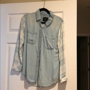 Rails Plaid/Denim button down - NWOT